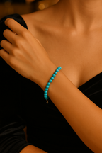 Firuze Doğal Taş 925 Ayar Gümüş Bileklik