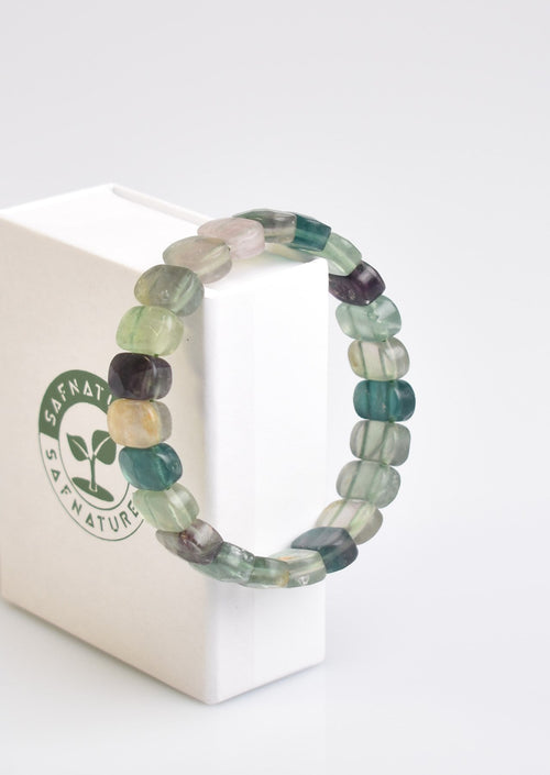 Sertifikalı Florit Doğal Taş Bileklik – Özel Rolex Kesim