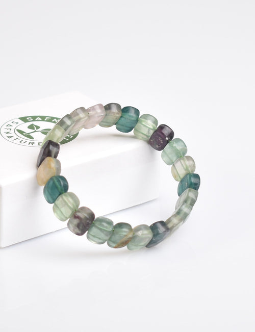 Sertifikalı Florit Doğal Taş Bileklik – Özel Rolex Kesim