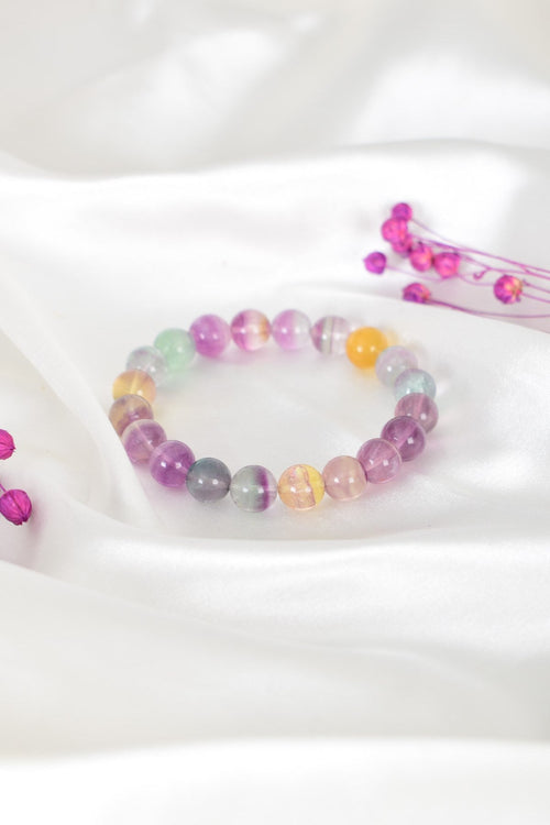 Florit Doğal Taş Bileklik 9 mm A+ Kalite