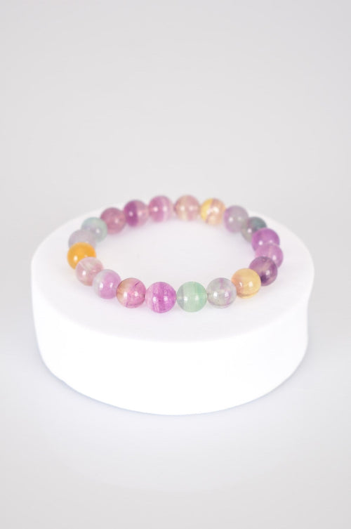 Florit Doğal Taş Bileklik 9 mm A+ Kalite