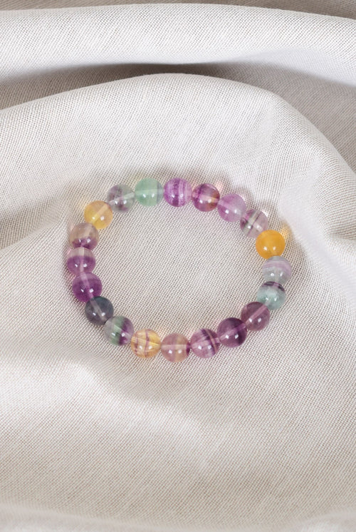 Florit Doğal Taş Bileklik 9 mm A+ Kalite