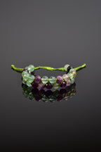 Florit Doğal Taş Çift Sıra Makrome Bileklik 8 mm