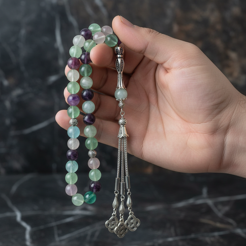 Florit Doğal Taş Tesbih 10 mm Küre Kesim