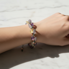 Florit Doğal Taş Üçlü Makrome Özel Tasarım Bileklik