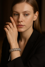 Gri Jasper 8mm Çift Sıra Makrome Doğal Taş Bileklik