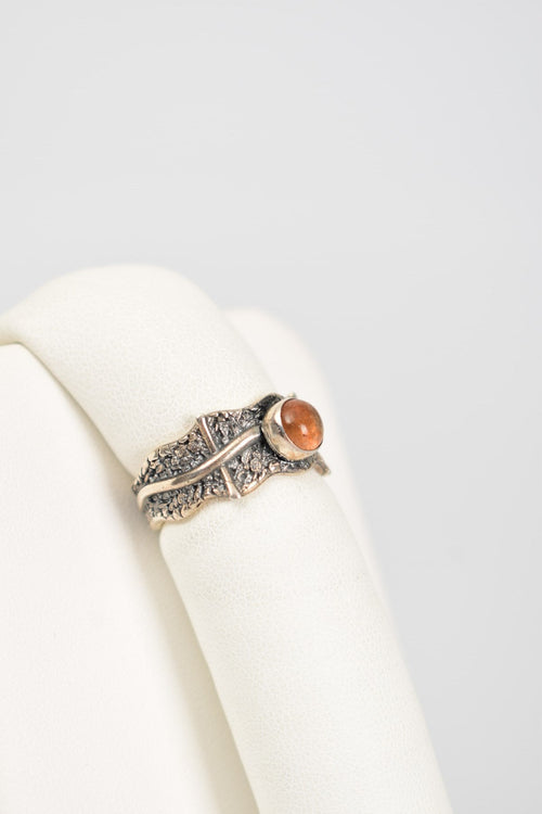 Güneş Taşı Doğal Taş 925 Ayar Gümüş Yüzük