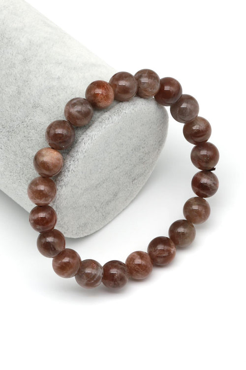 Güneş Taşı Doğal Taş Bileklik 9 mm Küre Kesim