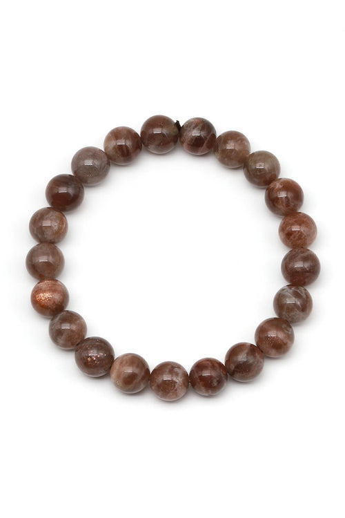 Güneş Taşı Doğal Taş Bileklik 9 mm Küre Kesim