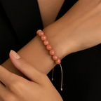 Güneş Taşı Doğal Taş Makrome Tasarım Bileklik