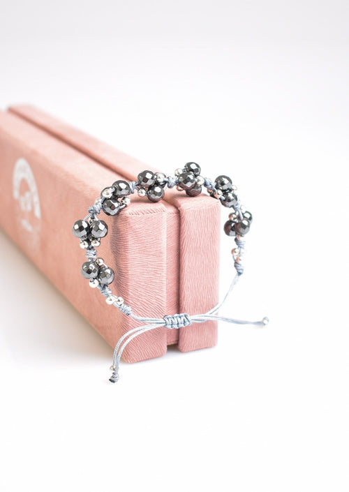 Hematite Triple Macrame Special Design Bracelet