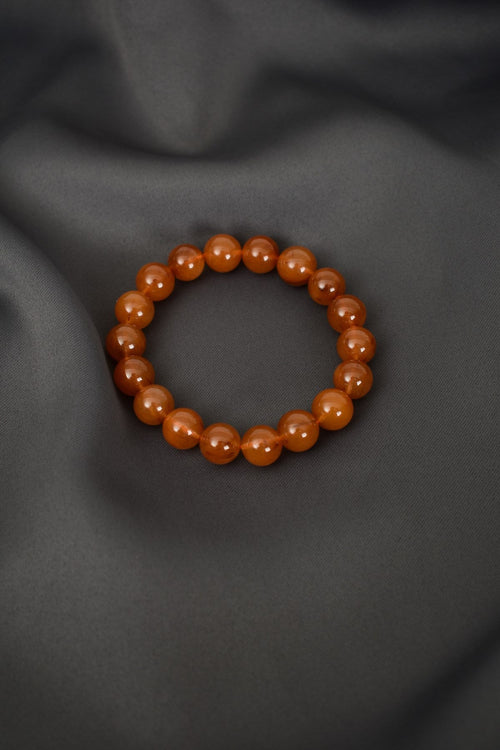 Hematoid Rutilli Kuvars Doğal Taş Bileklik 10 mm