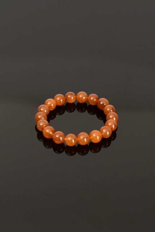 Hematoid Rutilli Kuvars Doğal Taş Bileklik 10 mm