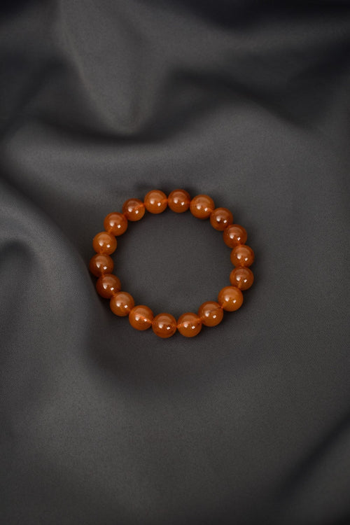 Hematoid Rutilli Kuvars Doğal Taş Bileklik 10 mm