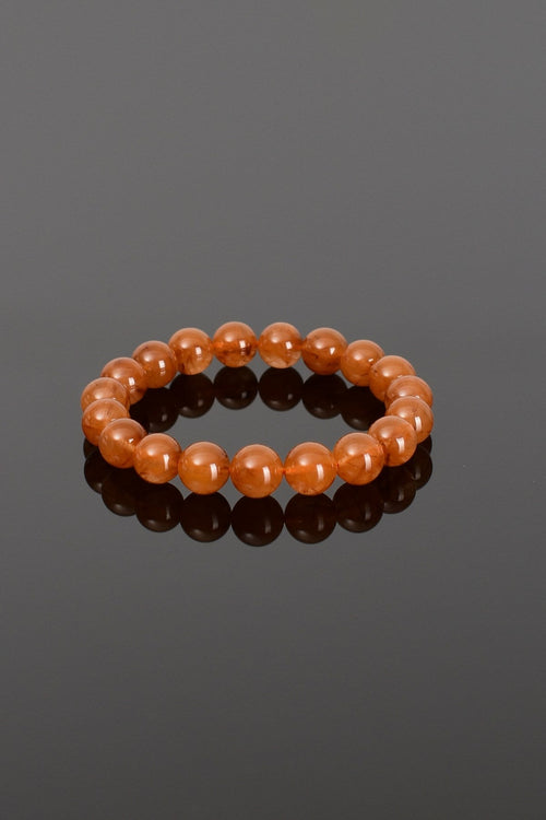 Hematoid Rutilli Kuvars Doğal Taş Bileklik 9 mm