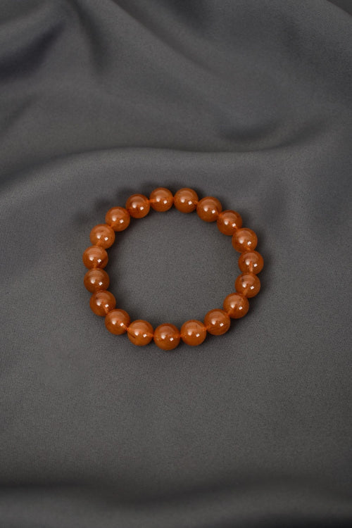 Hematoid Rutilli Kuvars Doğal Taş Bileklik 9 mm