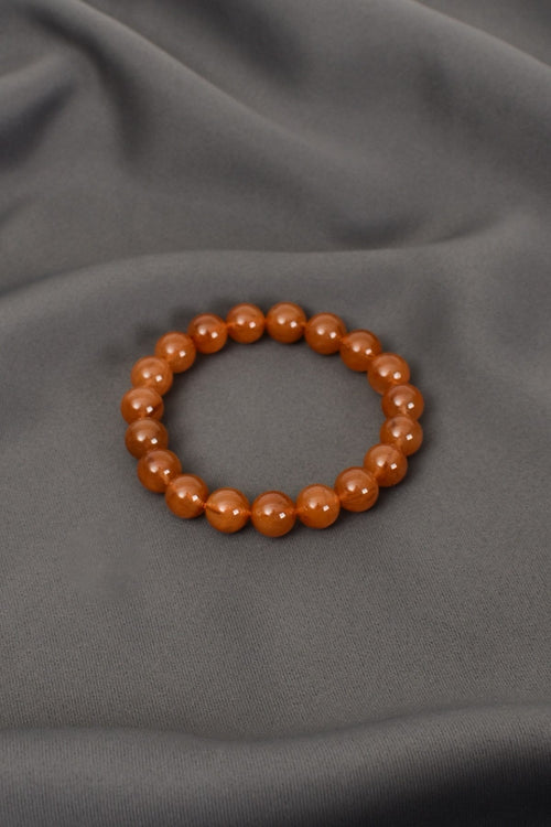 Hematoid Rutilli Kuvars Doğal Taş Bileklik 9 mm