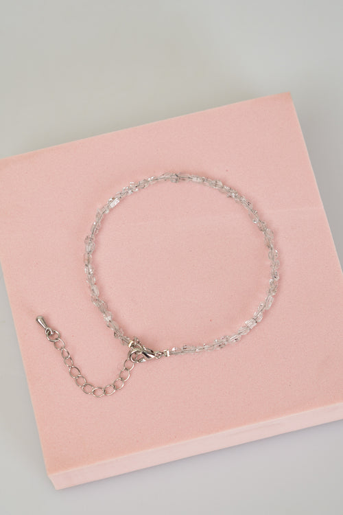 Herkimer Kuvars Doğal Taş Bileklik 3 mm