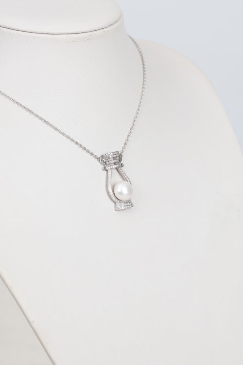 İnci Doğal Taş 925 Ayar Gümüş Kolye