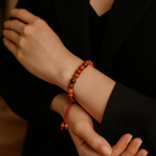 Jasper Doğal Taş Makrome Örme Bileklik Rondel Kesim