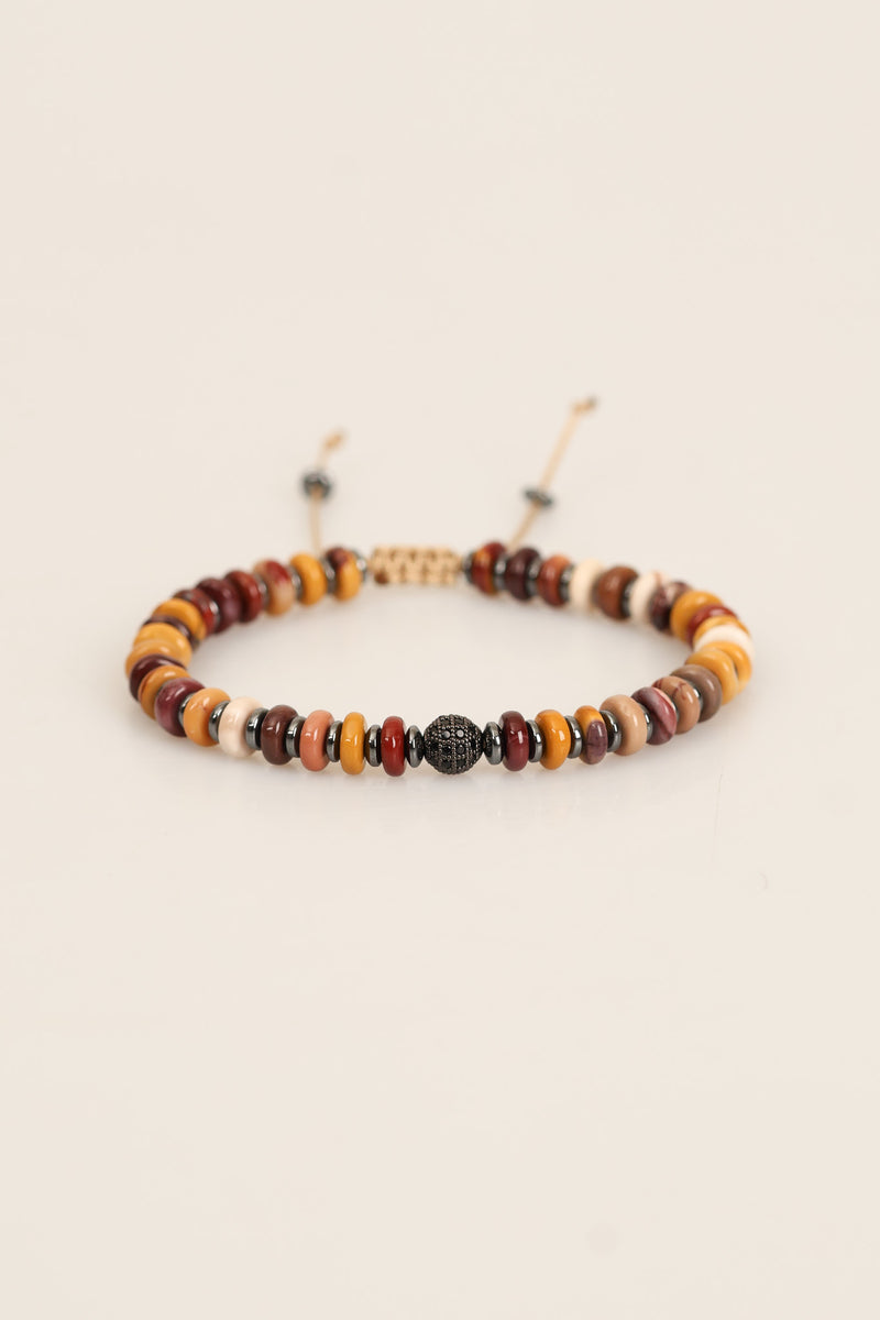 Jasper - Hematit Doğal Taş Makrome Bileklik — Safnaturel doğal taş (4)