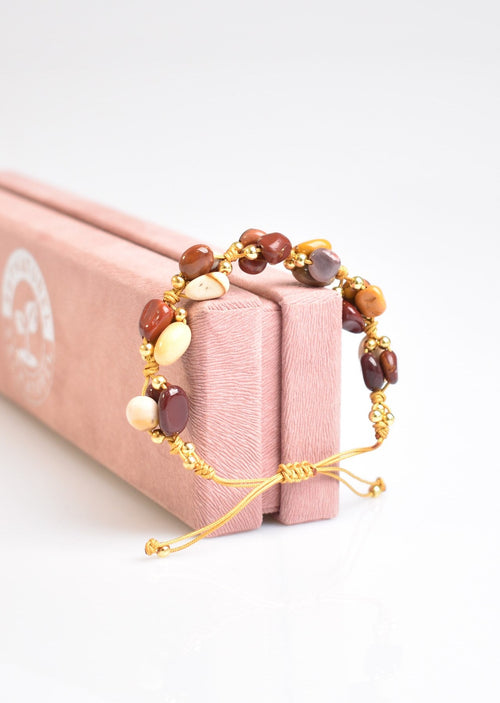 Jasper Üçlü Makrome Özel Tasarım Bileklik