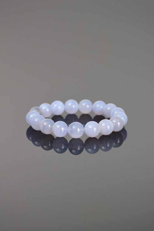 Kalsedon Doğal Taş Bileklik 10 mm