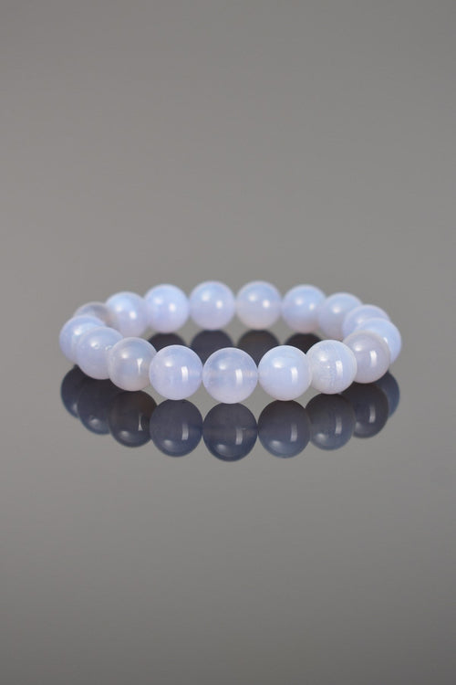 Kalsedon Doğal Taş Bileklik 10 mm