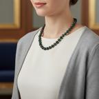 Kan Taşı 6 mm Düğümlü Doğal Taş Kolye