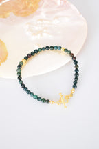 Kan Taşı Doğal Taş 925 Ayar Gümüş Kapama Bileklik - Ayışığı Koleksiyonu