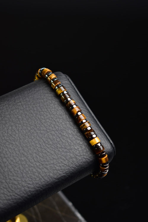 Kaplan Gözü - Hematit Doğal Taş Erkek Bileklik