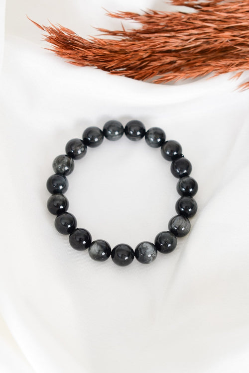 Kartal Gözü Doğal Taş Bileklik 9 mm A+ Kalite