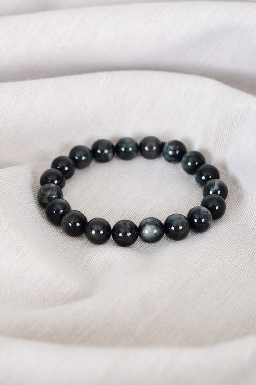 Kartal Gözü Doğal Taş Bileklik 9 mm A+ Kalite