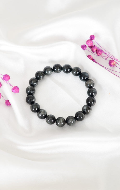 Kartal Gözü Doğal Taş Bileklik 9 mm A+ Kalite