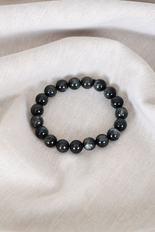 Kartal Gözü Doğal Taş Bileklik 9 mm A+ Kalite