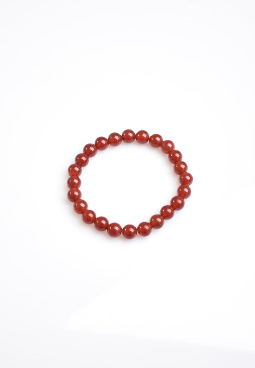 Kırmızı Akik Doğal Taş Bileklik 8 mm