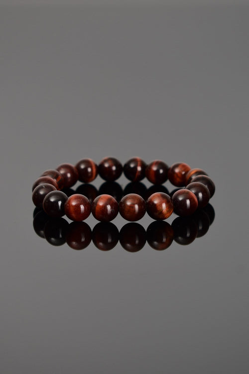 Kırmızı Kaplan Gözü Doğal Taş Bileklik 10 mm