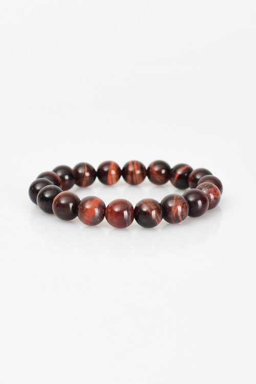 Kırmızı Kaplan Gözü Doğal Taş Bileklik 10 mm