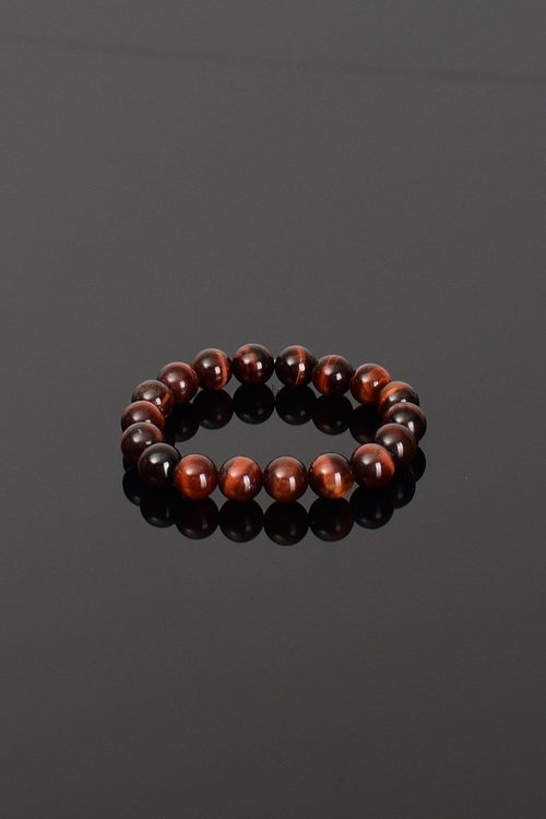 Kırmızı Kaplan Gözü Doğal Taş Bileklik 10 mm