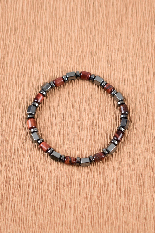 Kırmızı Kaplan Gözü - Hematit Doğal Taş Bileklik