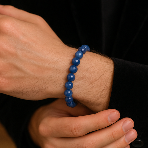 Kıyanit Doğal Taş Bileklik 9 mm A+ Kalite