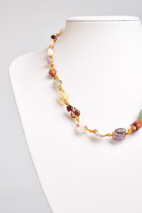 Koç Burcu Doğal Taş Makrome Kolye