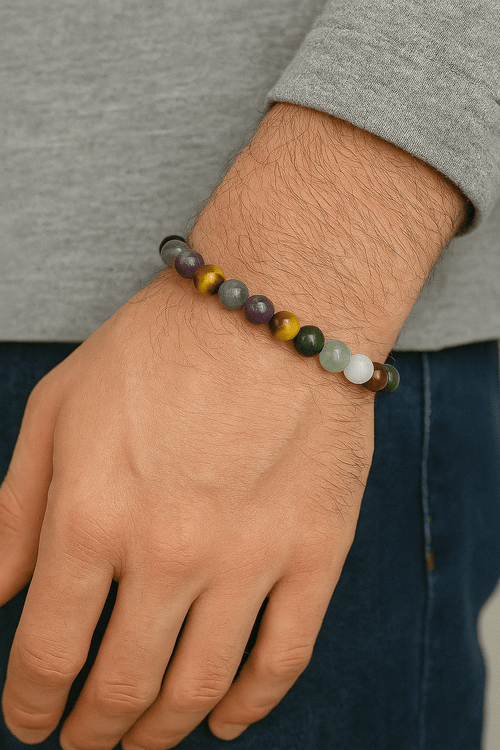 Kova Burcu Doğal Taş Bilekli 8 mm