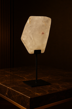 Kristal Kuvars Doğal Taş Standlı Parça