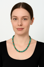 Krizokol Dizi Kolye – 8mm Doğal Taşlardan El Yapımı Şıklık