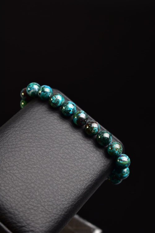 Krizokol Doğal Taş Bileklik 10 mm A+ Kalite