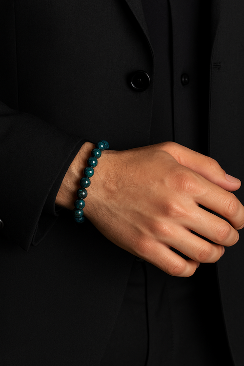 Krizokol Doğal Taş Bileklik 9 mm A+ Kalite