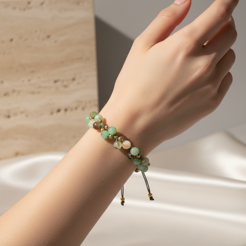 Krizopras Üçlü Makrome Özel Tasarım Bileklik 6 mm