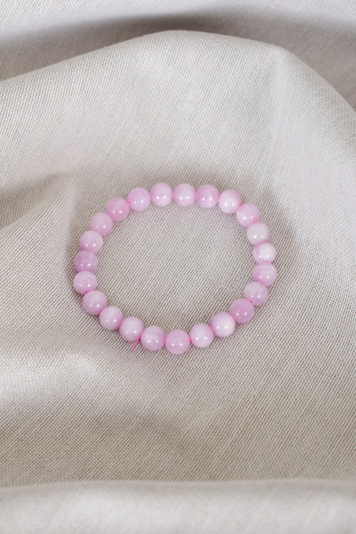 Kunzit Doğal Taş Bileklik 7 mm A+ Kalite