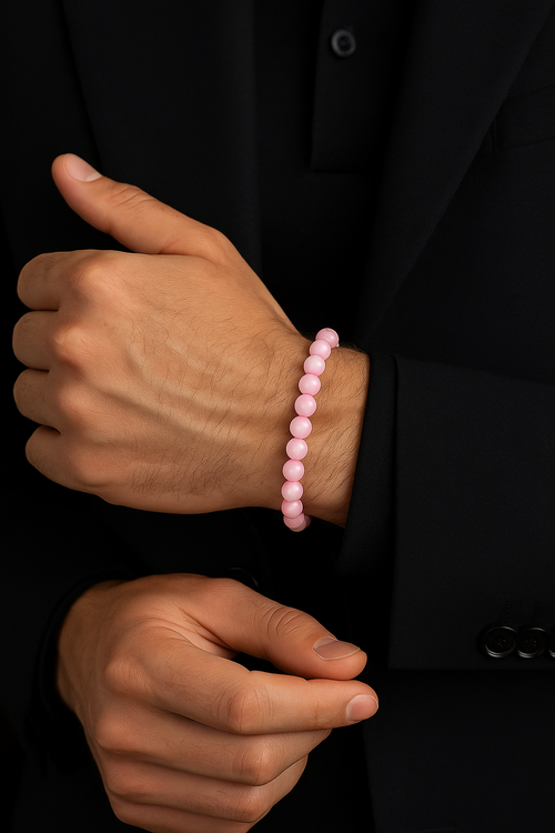 Kunzit Doğal Taş Bileklik 7 mm A+ Kalite